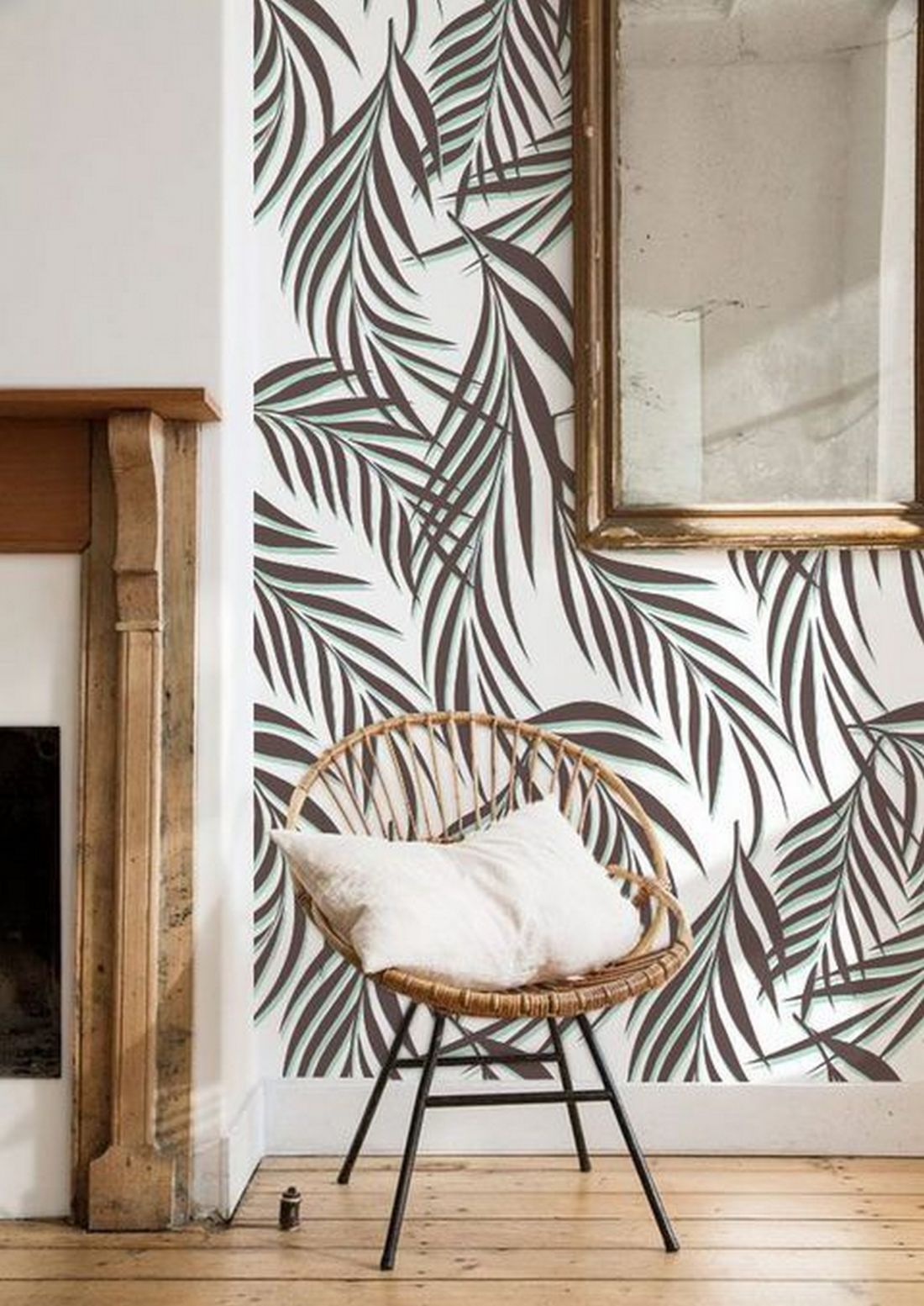 Tapeta z delikatnym wzorem jest dobrym tłem dla elementów w stylu boho