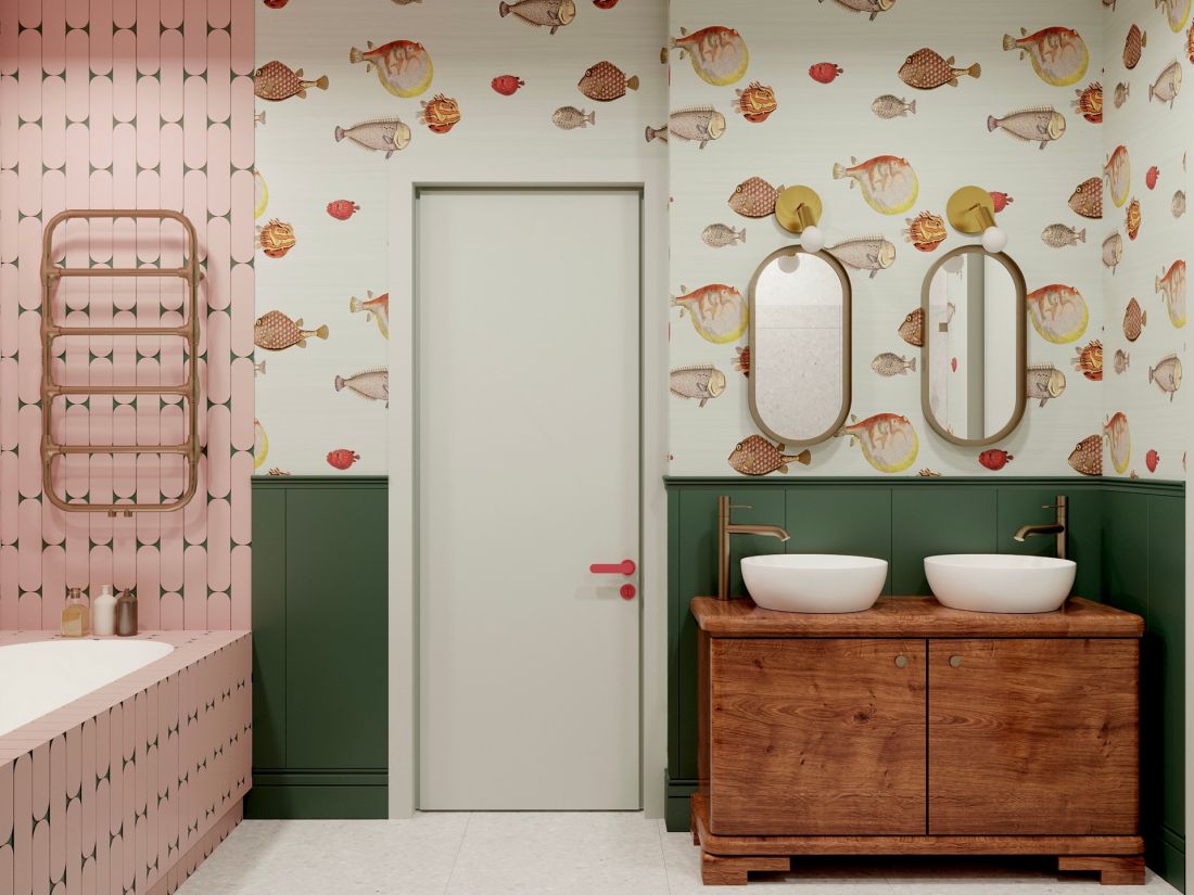 Łazienka w stylistyce modern retro