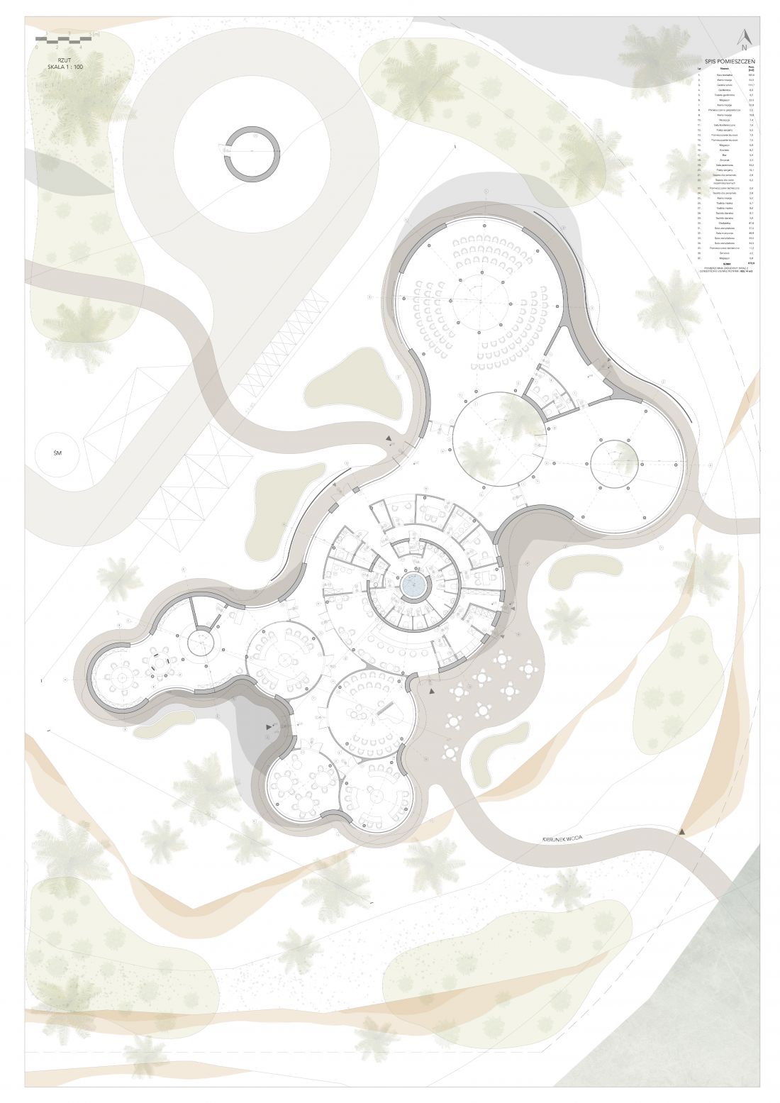 Projekt Centrum kulturowego w Maroku, rzut