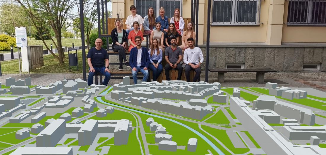 Zespół projektowy i makieta w 3D
