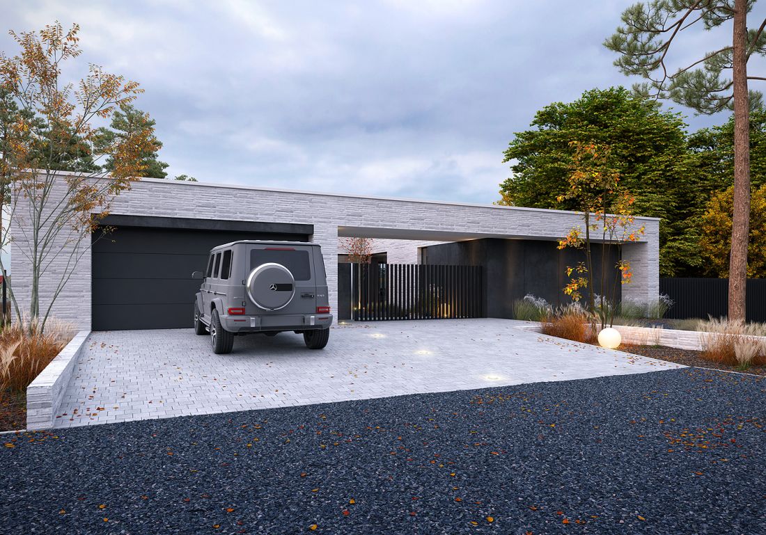 Dom z patio 1 - front