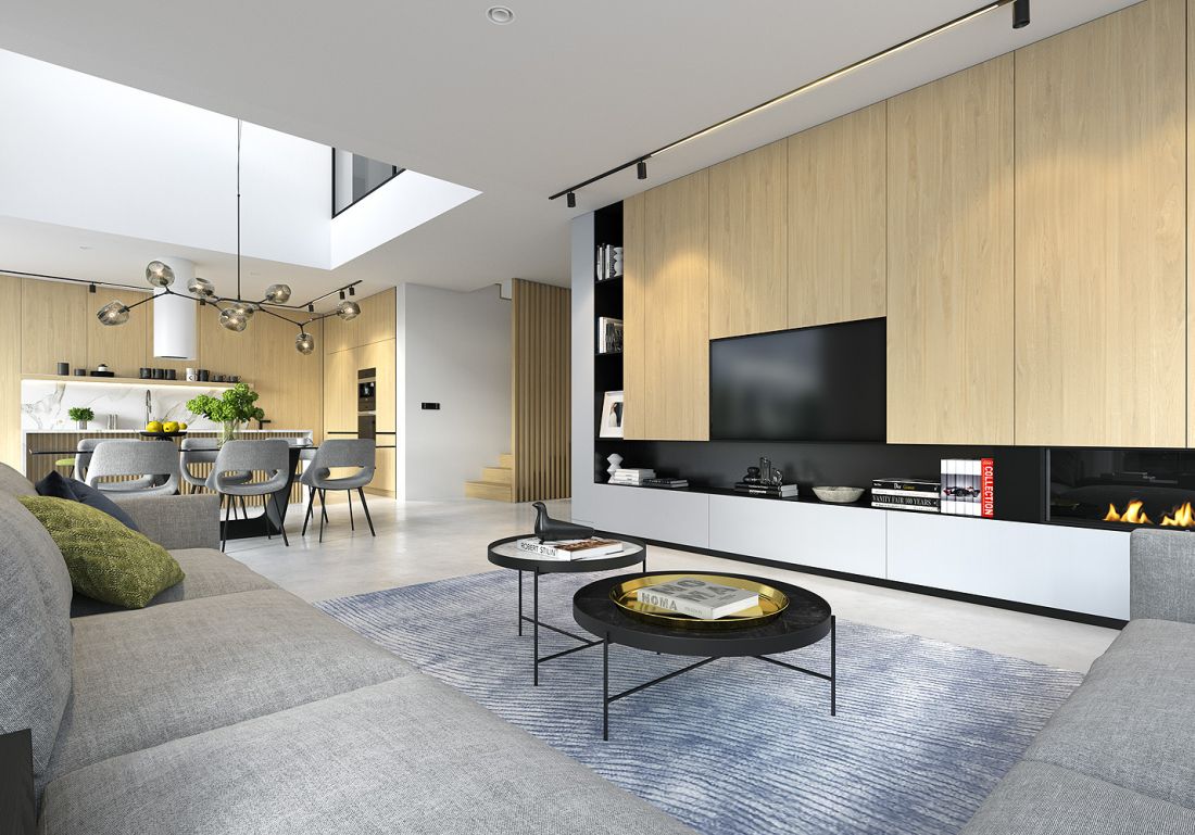  Dom z tarasem 1 - salon