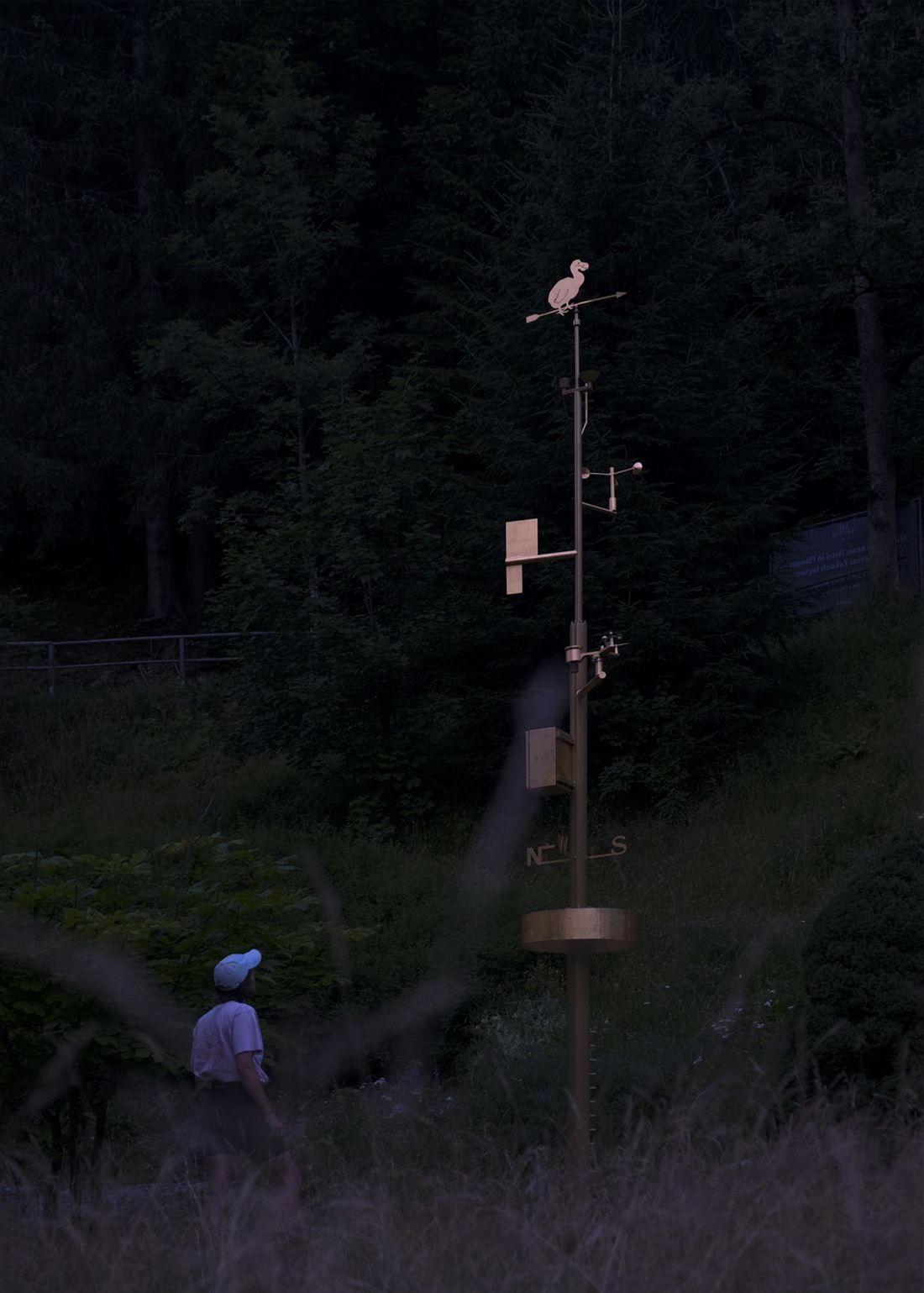 „Snow Guarantee” - instalacja z przekazem; stalowa, pokryta 23-karatowym złotem stacja meteorologiczna zwraca uwagę na problem zmian klimatycznych (okolice Bad Gastein w Austrii)