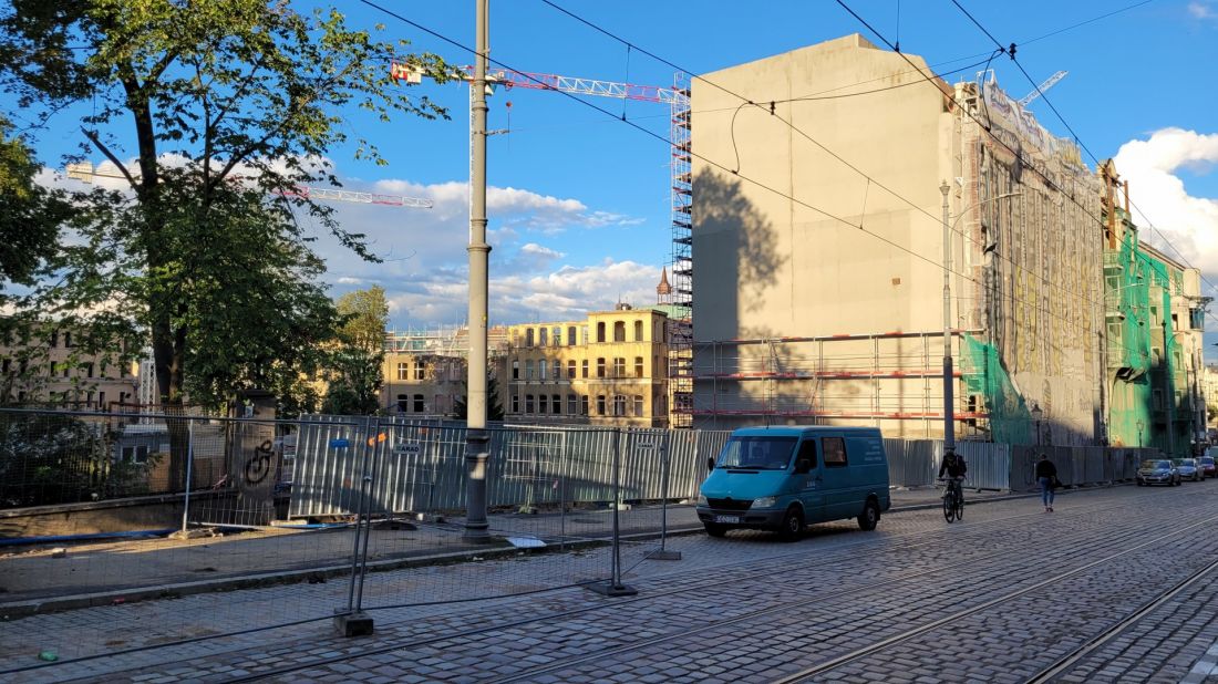 Miejsce po wyburzonej kamienicy przy ul. Podgórnej 7