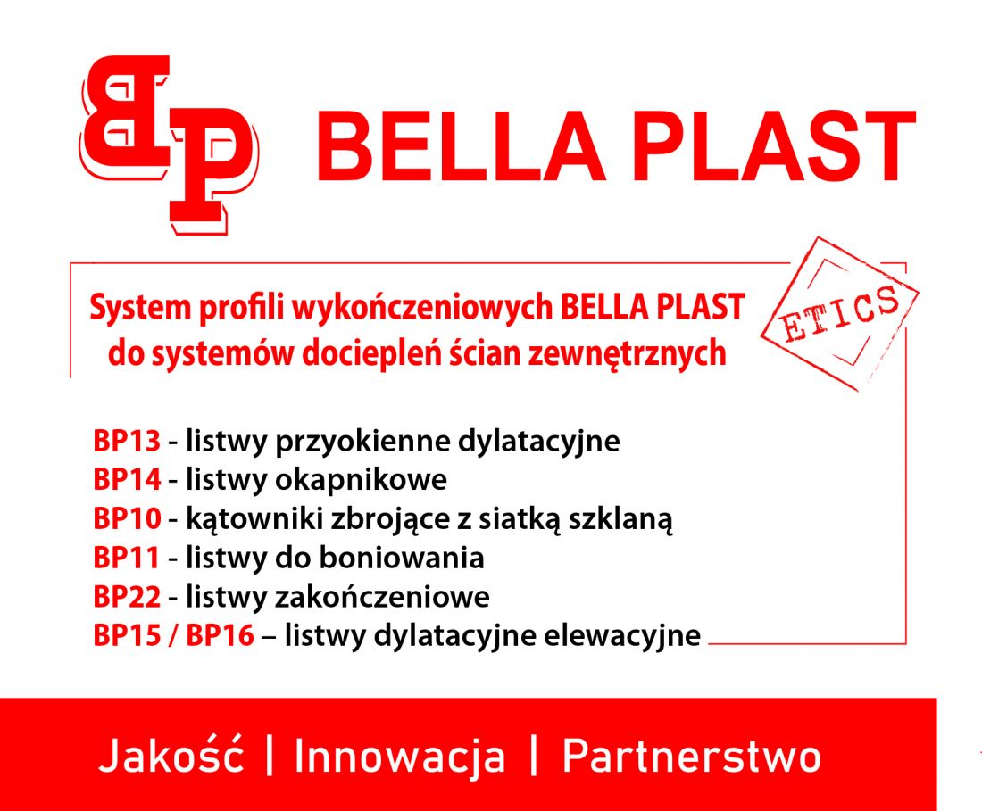 Profile wykończeniowe do systemów dociepleń od Bella Plast