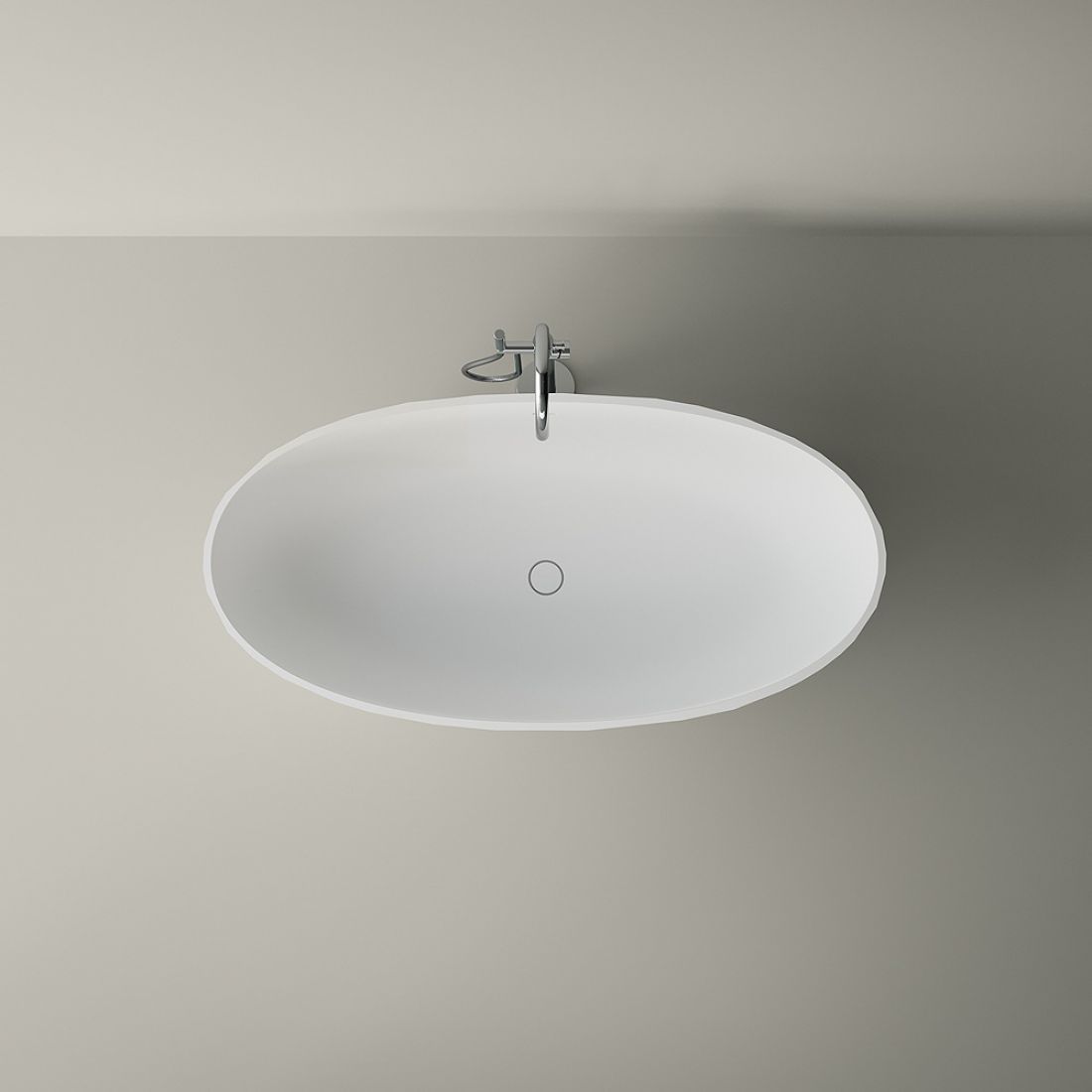 Wanna posiada zintegrowany system odpływowy klick-klack, wykonany także z materiału Mineral Composite