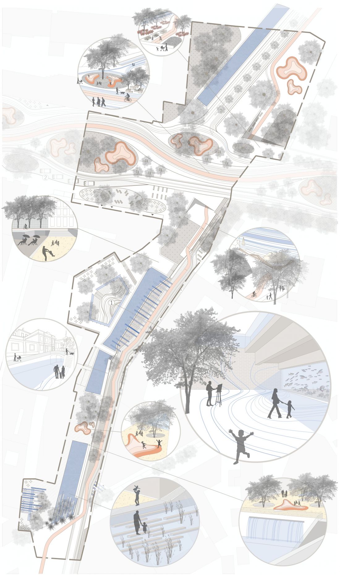  Projekt Water Belt Of Milan, masterplan
