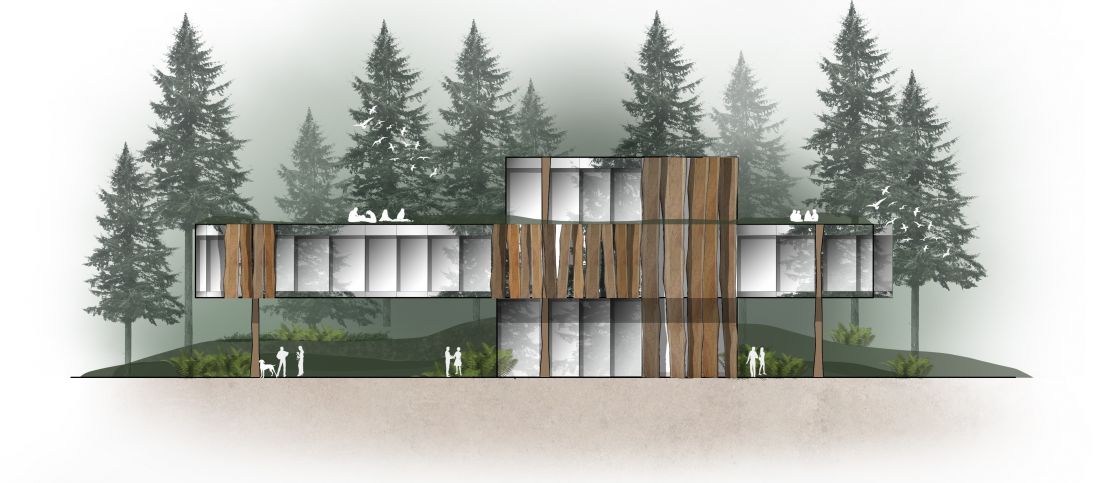 Projekt Centrum Młodzieży, elewacja