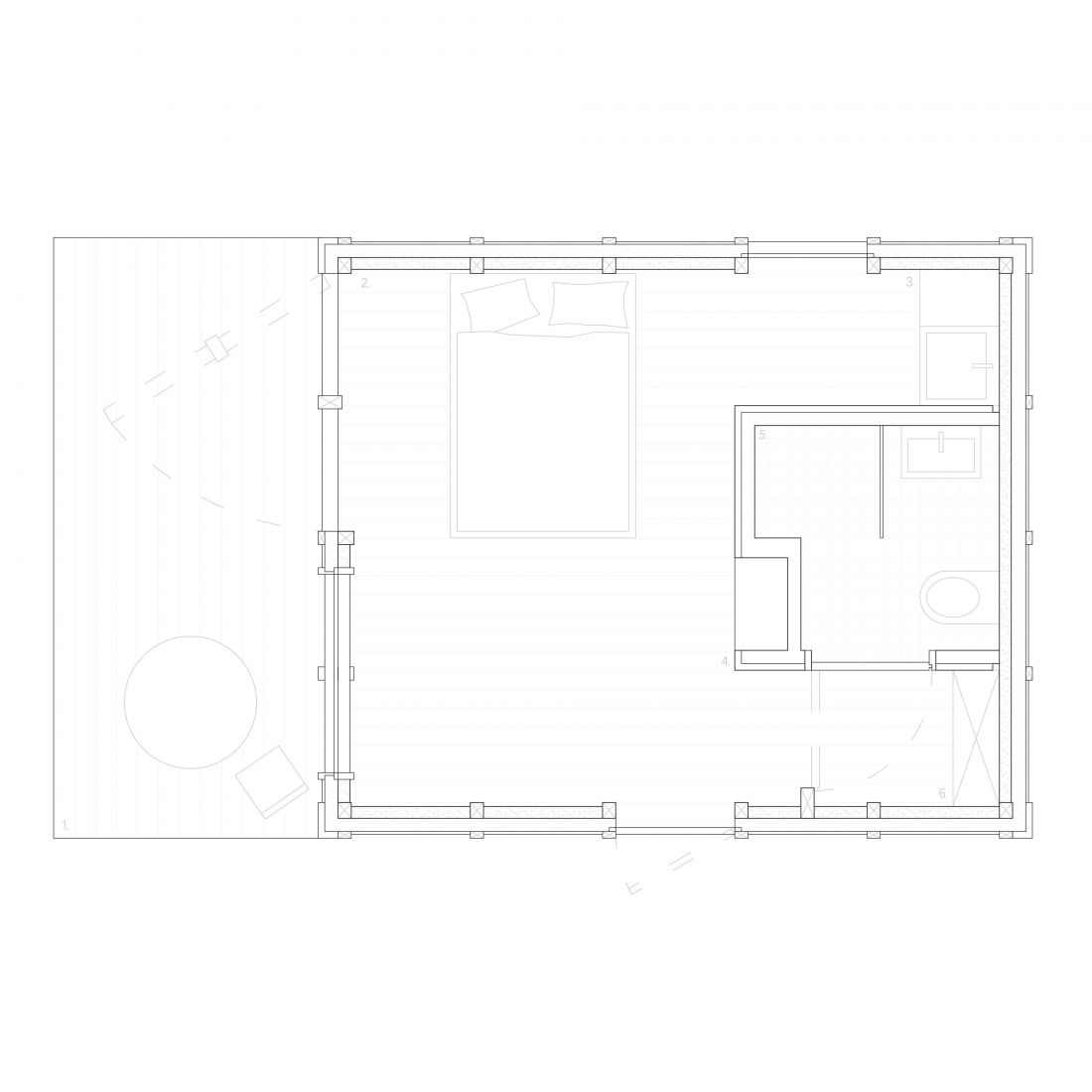 Projekt Green Cabin, rzut