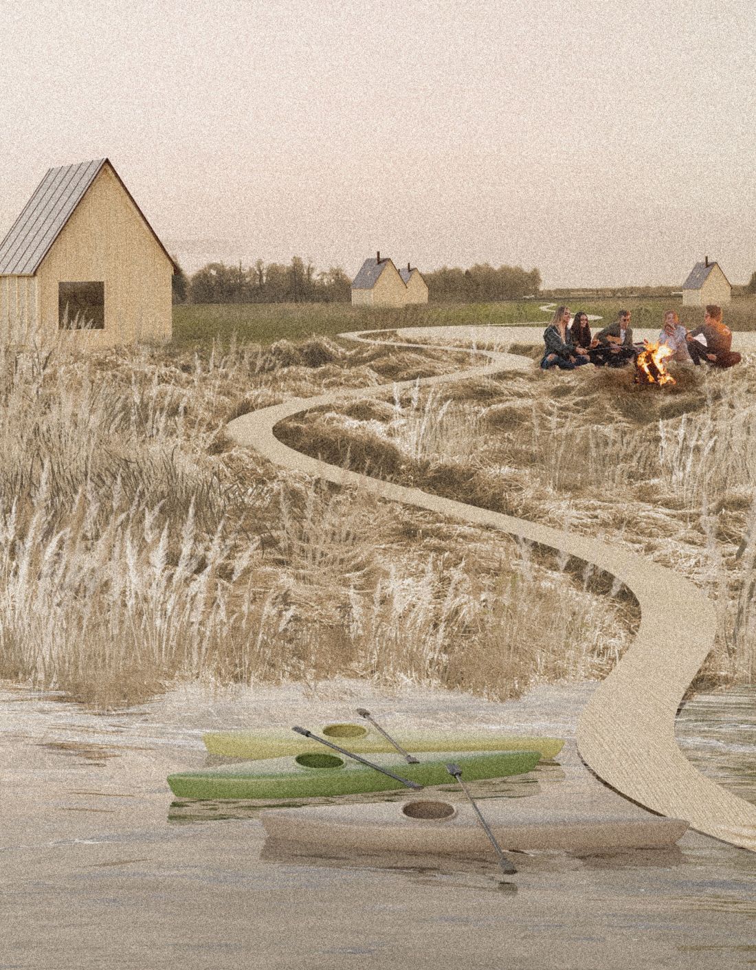 Projekt Green Cabin nad rzeką Windawą