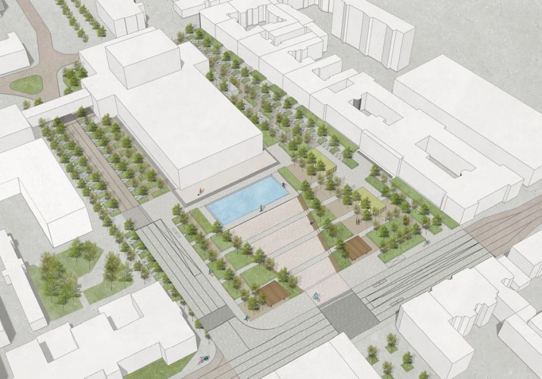 II wersja projektu przebudowy placu Dąbrowskiego
