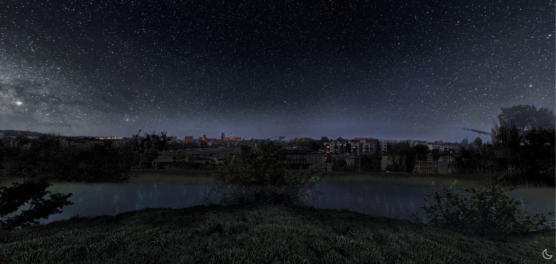 Panorama Gdańska widziana z dachu pawilonu