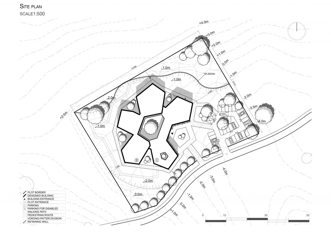 Projekt centrum arteterapii, zagospodarowanie terenu