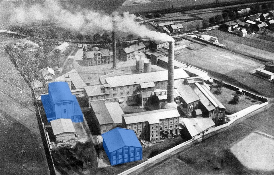 Budynki cementowni, które opracowała autorka