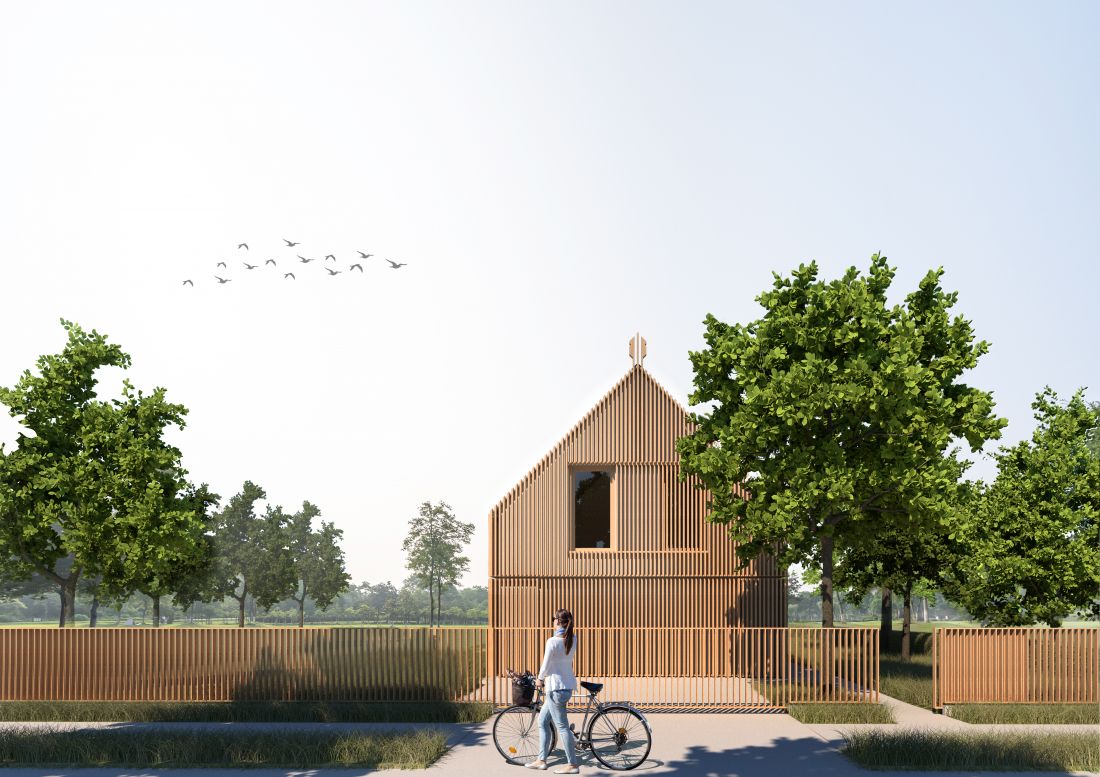 Design of an atmospherically neutral house inspired by the traditional architecture of the Mazovian province