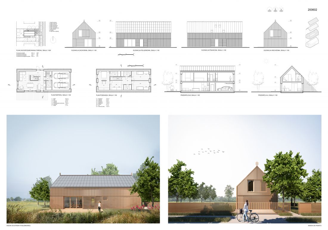 Design of an atmospherically neutral house inspired by the traditional architecture of the Mazovian province