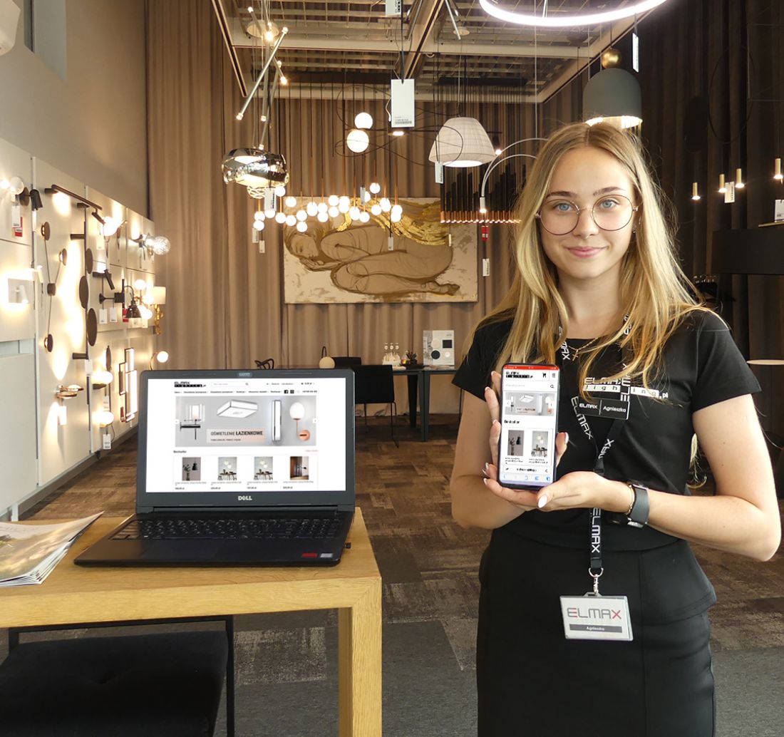Agneszka Kołodziej — doradca oświetlenia — prezentuje nową wersję sklepu internetowego