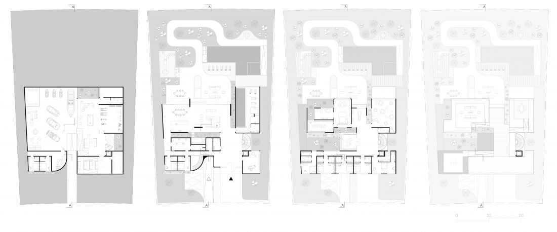 Projekt Courtyard House w Dubaju, rzuty
