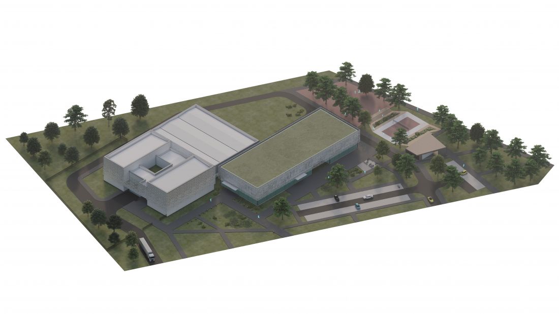 Projekt fabryki suplementów, aksonometria