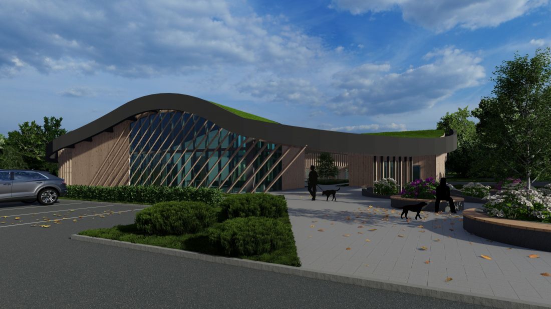 Projekt hotelu dla zwierząt, strefa wejścia