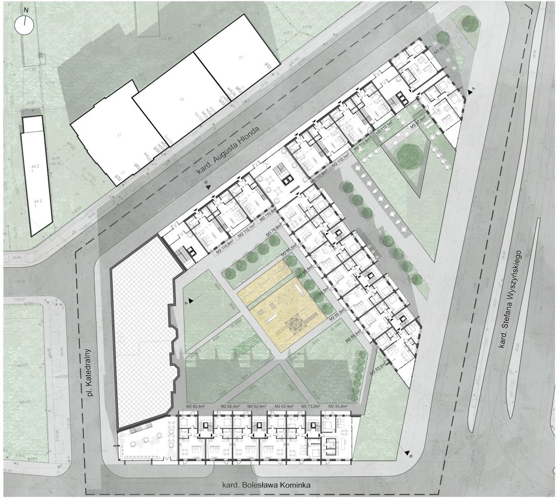 Projekt habitatu we Wrocławiu, rzut piętra