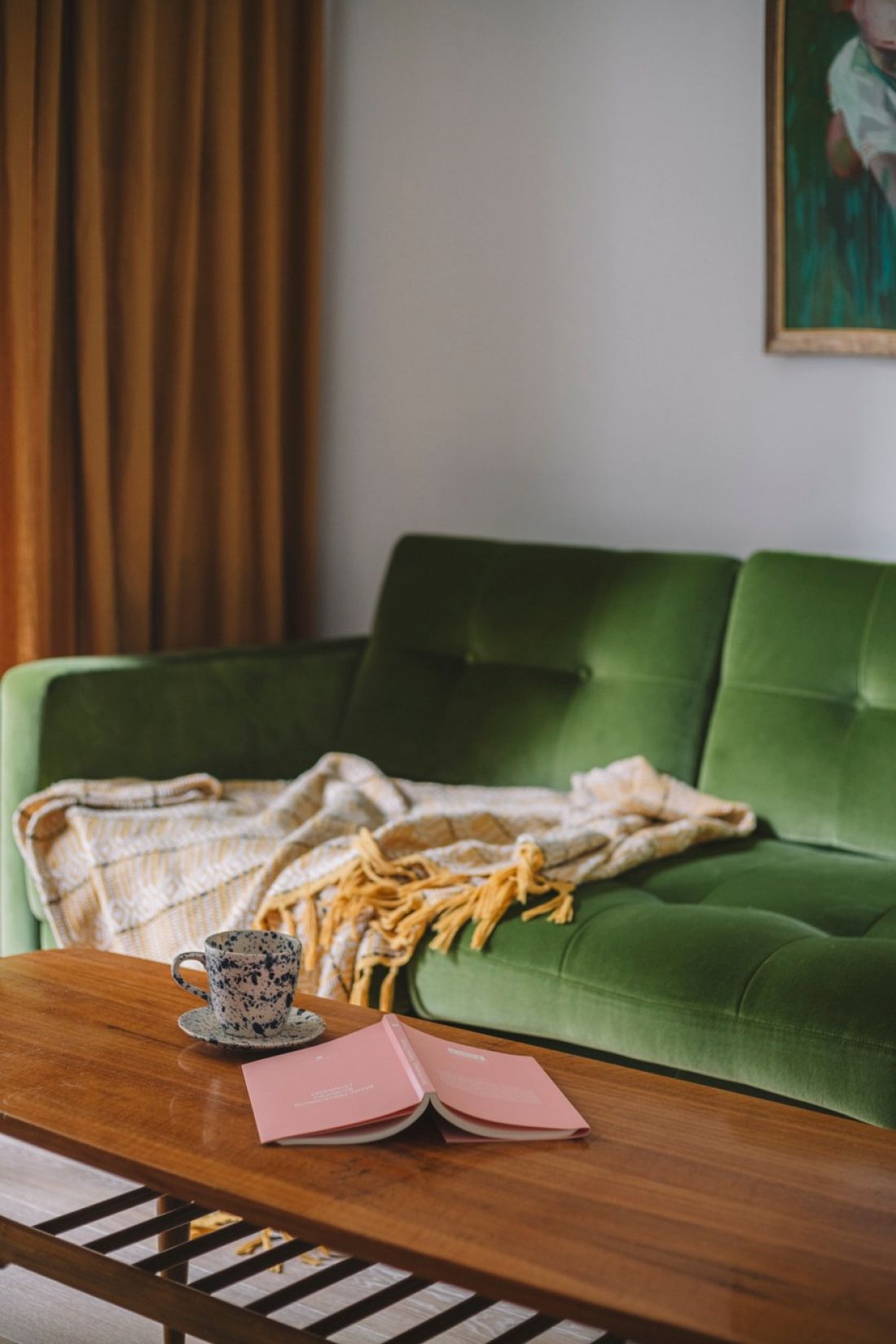 Dark green sofa
