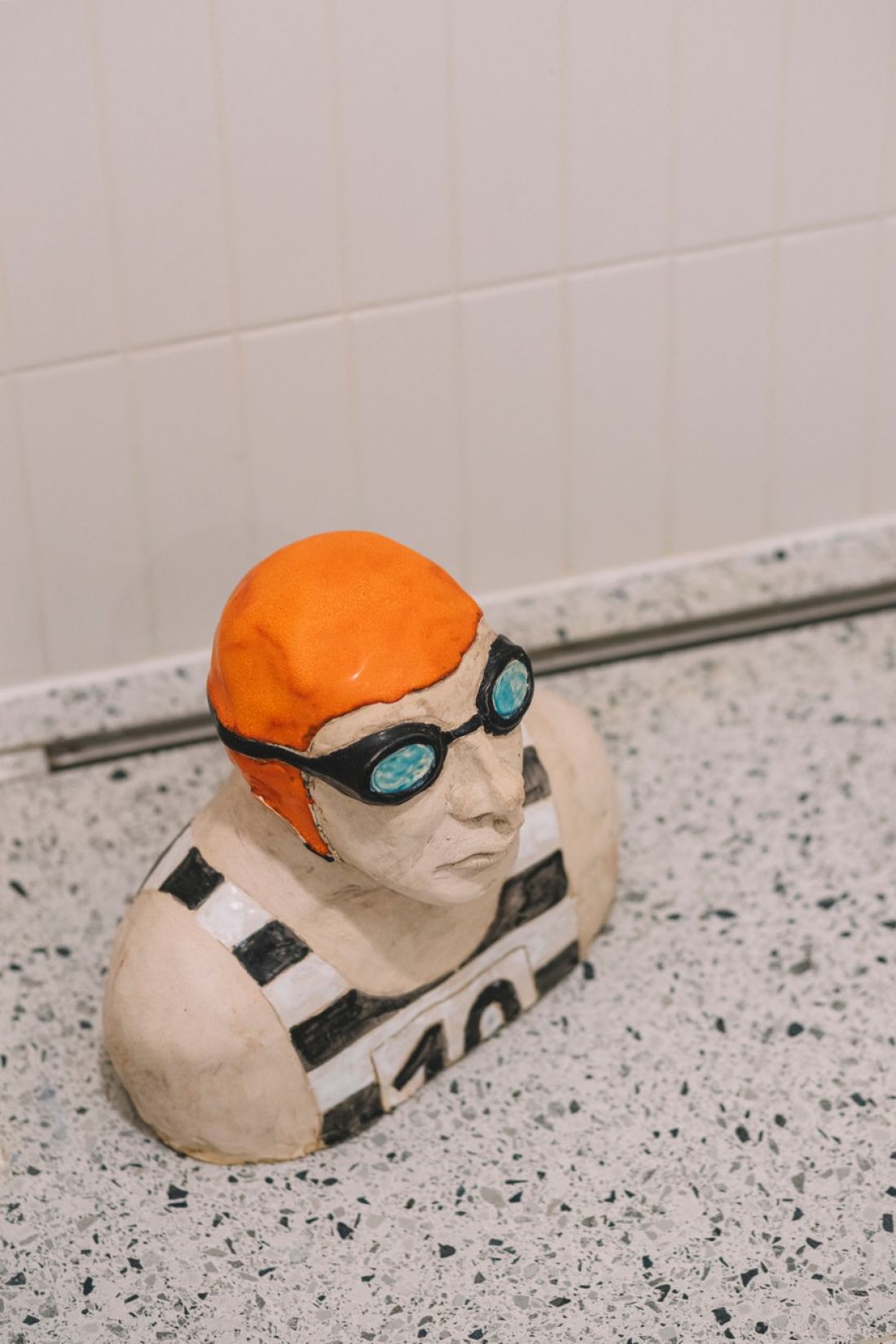 In the bathroom you will find an interesting figurine 