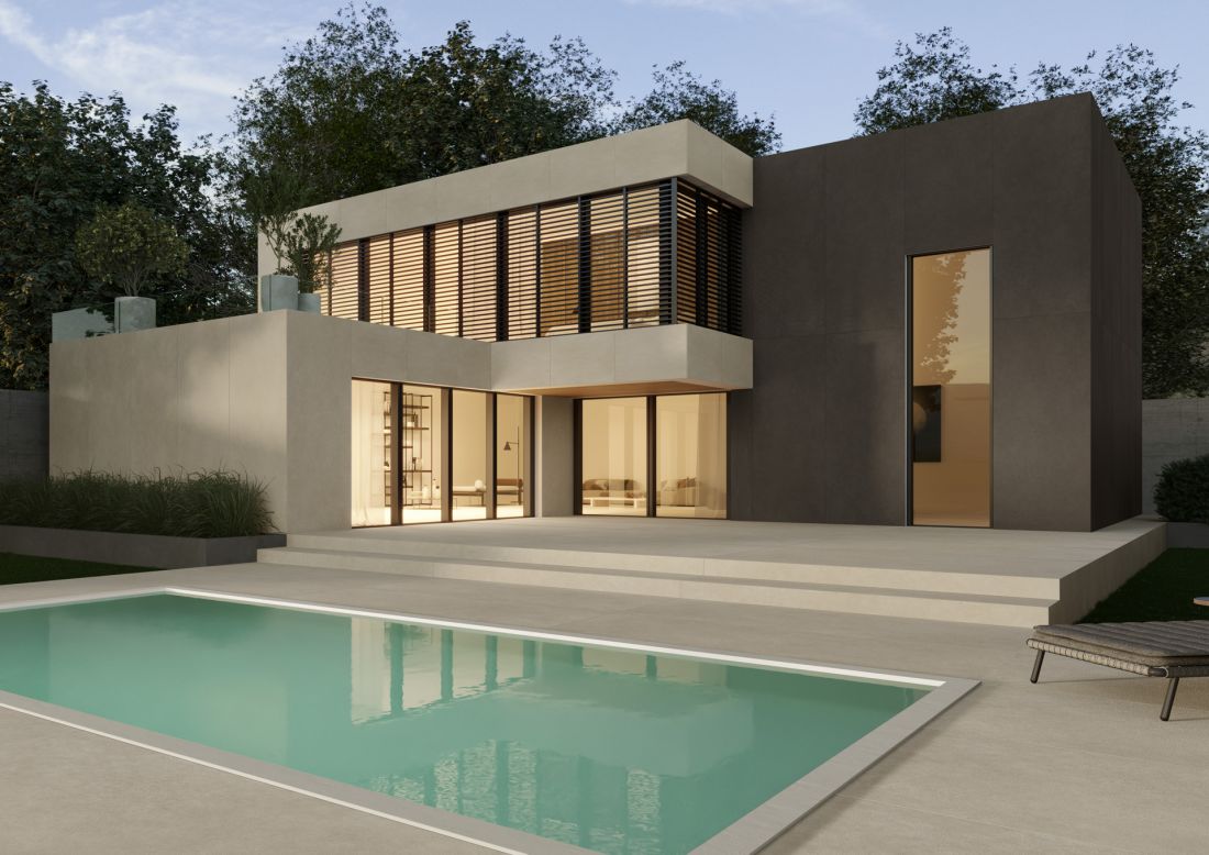 Laminam Terra to Matera on facade