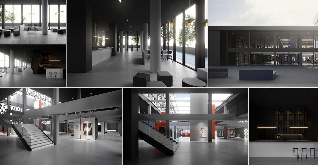 Projekt wnętrz stałej galerii w budynku dawnego hotelu Cracovia