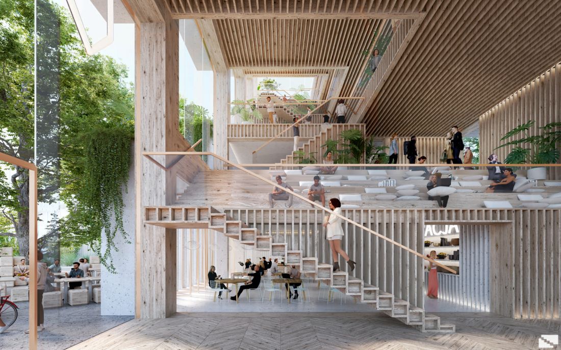 The architects' goal was to strive for transparency, visibility and interconnectedness in the design