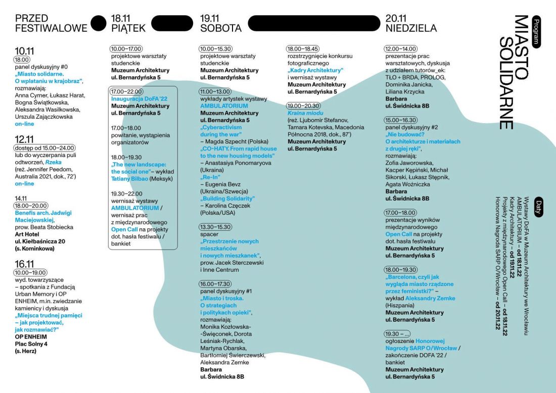 program festiwalu