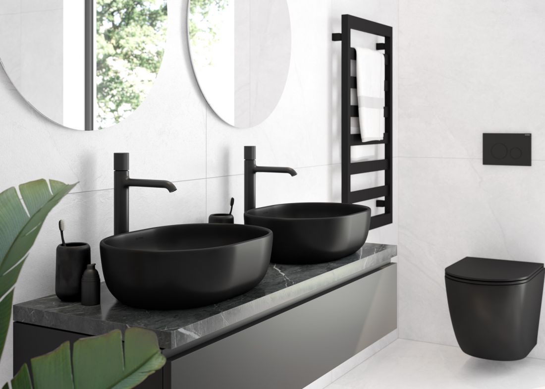 bateria stojąca wysoka black Hamnes