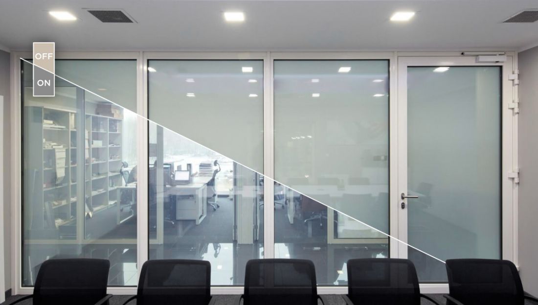 Szkło o zmiennej przezierności PRIVA-LITE®, Lindhorst Office, Zagórów