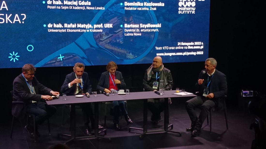 Od lewej: Rafał Matyja, Maciej Gdula, Dominika Kozłowska, Bartosz Szydłowski, Tomasz Janowski