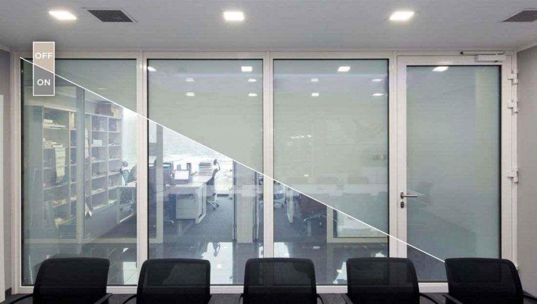 Szkło o zmiennej przezierności PRIVA-LITE®, Lindhorst Office, Zagórów 