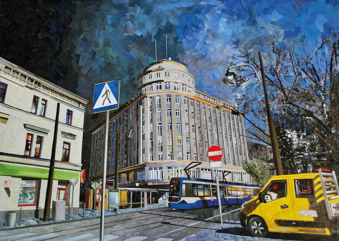 budynek Feniksa z 1933 roku, przed wojną najwyższy krakowski wysokościowiec; za nim Stary Kleparz, proj.: Jerzy Struszkiewicz, Maksymilian Burstin