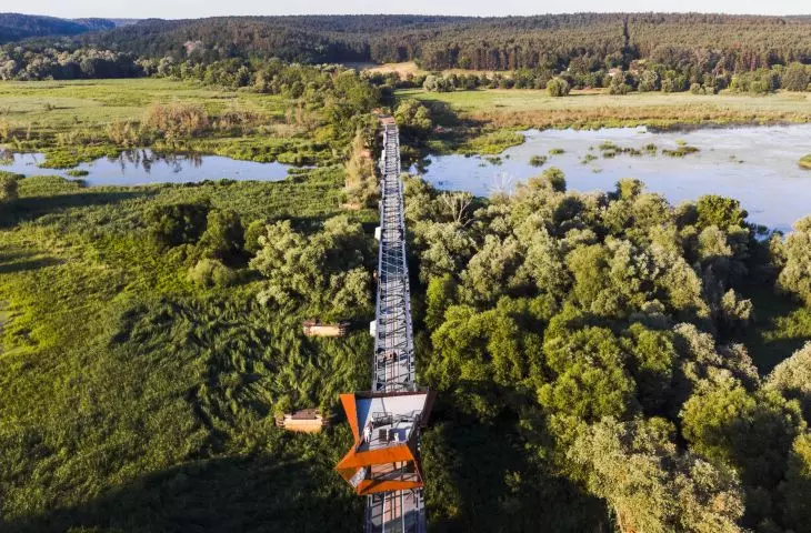 Bicycle bridge in Siekierki with viewing platform - MXL4 project