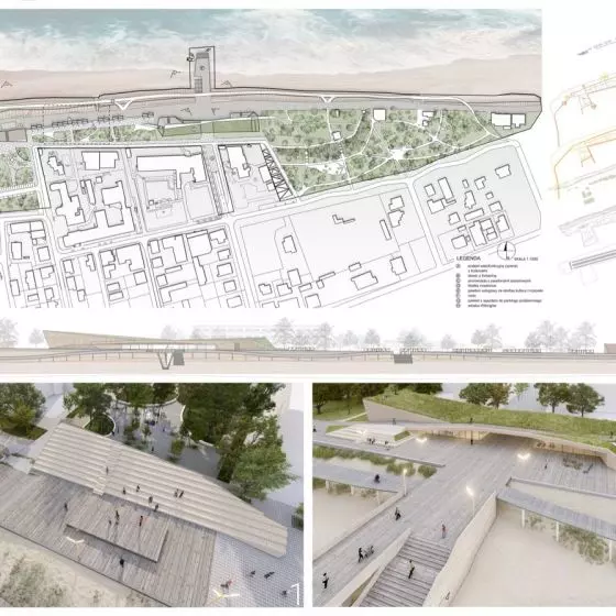 III Nagroda (ex aequo) w konkursie na projekt promenady w Ustce