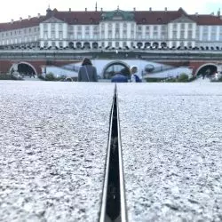 Ogrody dolne Zamku Królewskiego. Odwodnienie szczelinowe ACO SlotDrain