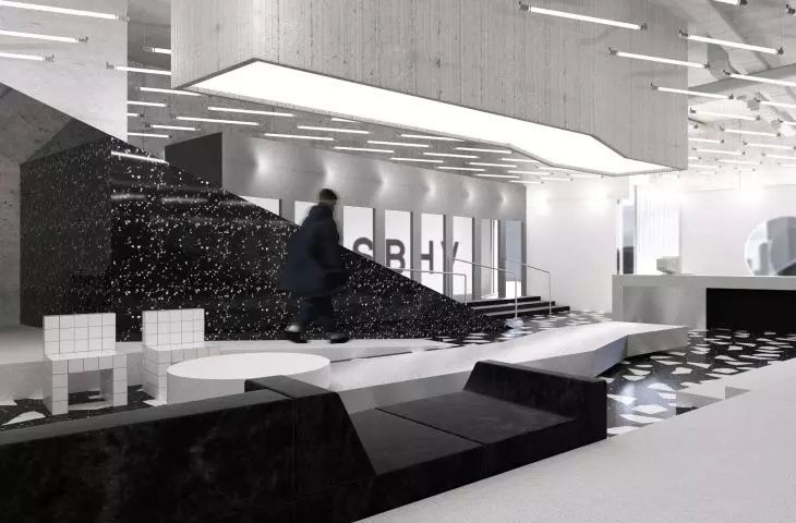 MISBHV showroom design inspired by Brutalist architecture