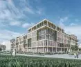 Projekt Urban Pill. Widok od strony łąk