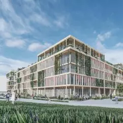 Projekt Urban Pill. Widok od strony łąk