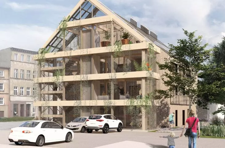 INGARDEN - a communal, multi-family residential building made of wood