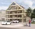 building drawing inspiration from the surrounding Sudeten wooden architecture