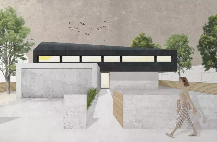 HOUSE SMASHED. Design of a single-family house in Wroclaw