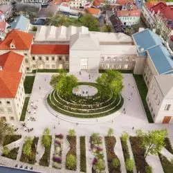 Pałac Radziwiłłów w Wilnie — widok z lotu ptaka