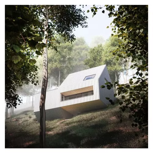 Upside-down house. Silver block in Klodzko Basin designed by UGO Architecture.