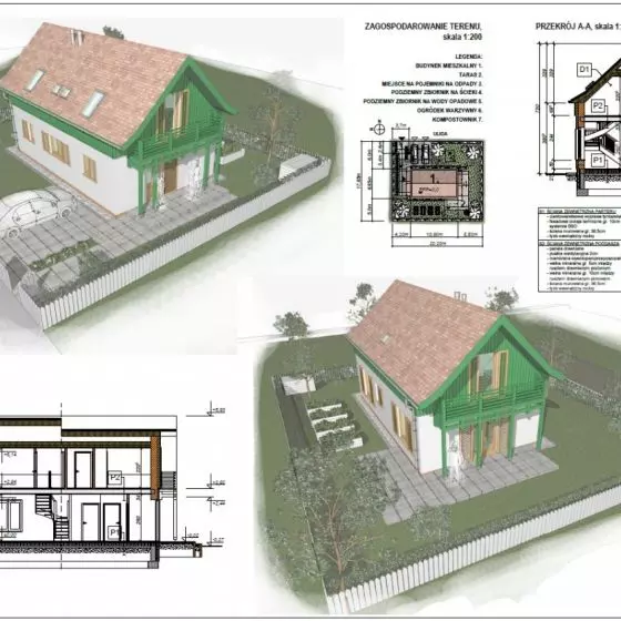 Projekt domu do 70 mkw, proj.: Pracownia Projektowa MILO7