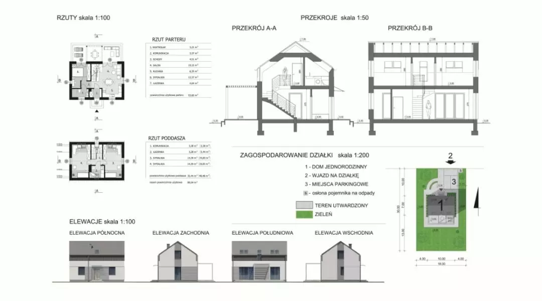 Projekt domu do 70 mkw, proj.: Pracownia Architektury Dobry Projekt