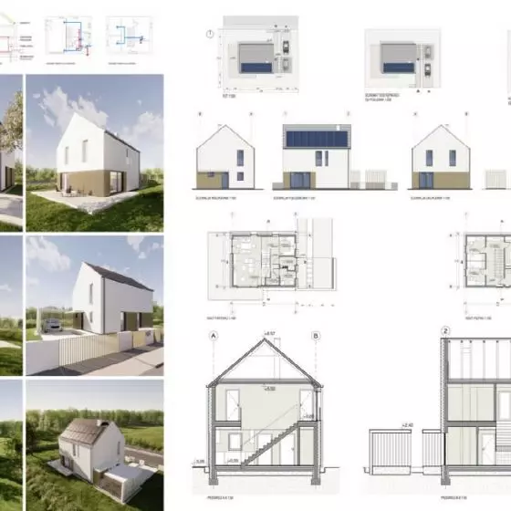 Projekt domu do 70 mkw, proj.: Sandra Piasek i Piotr Michalski